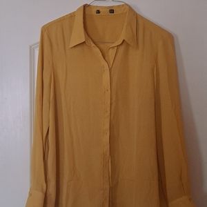 Mustard long sleeve blouse